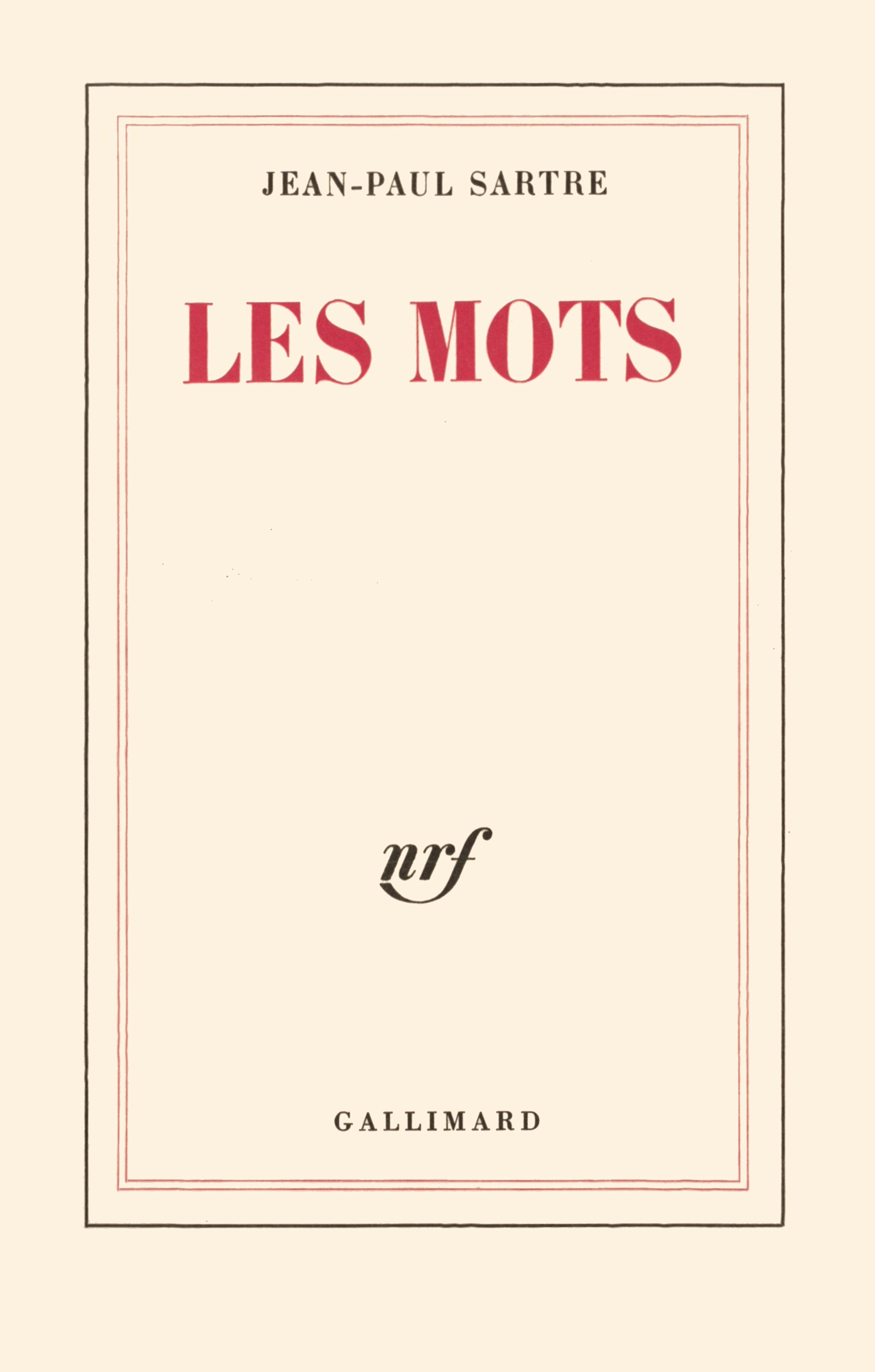 Les Mots (9782070257737-front-cover)