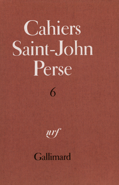 Cahiers Saint-John Perse (9782070263387-front-cover)