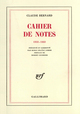 Cahier de notes, (1850-1860) (9782070206544-front-cover)