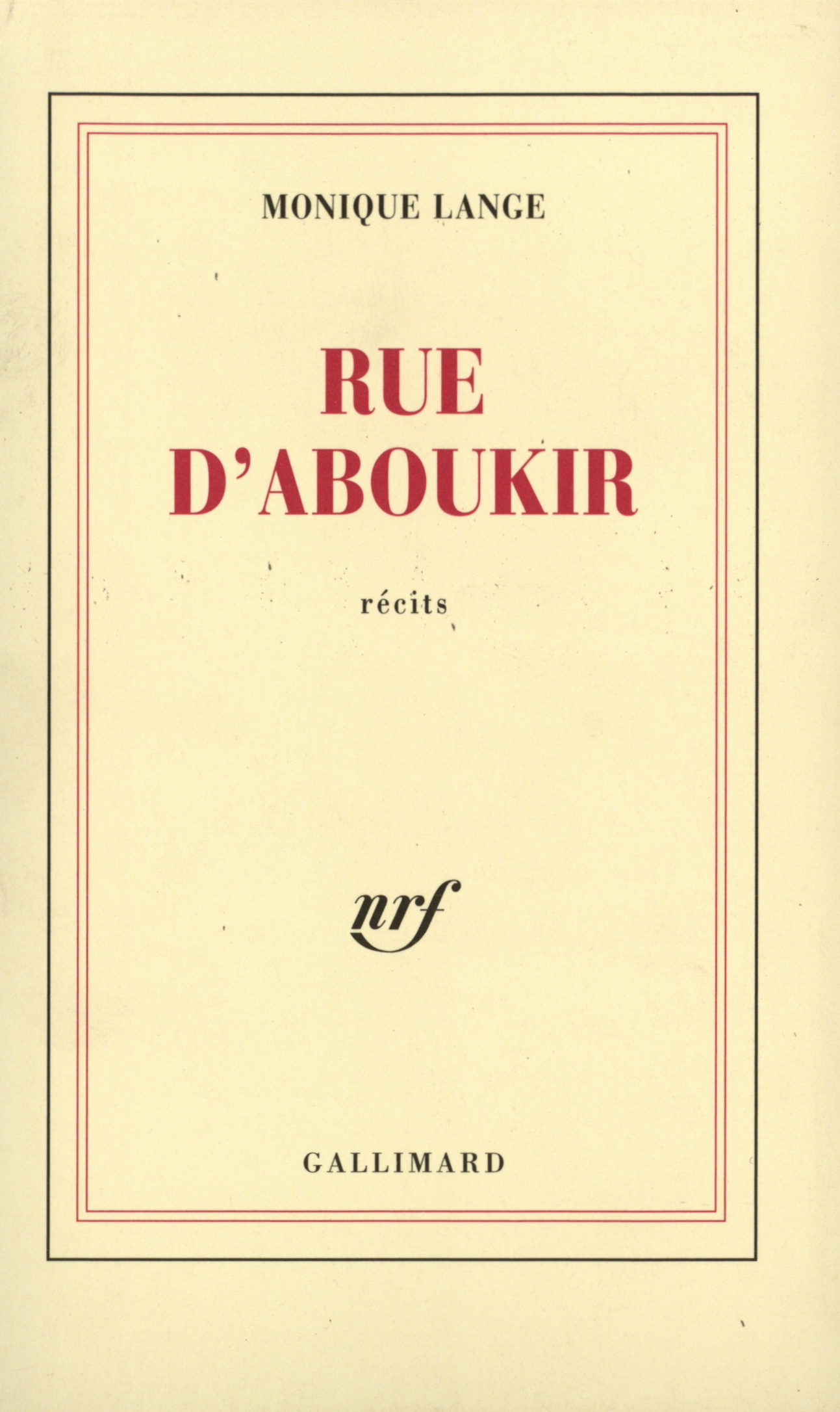 Rue d'Aboukir / La Plage espagnole /L'Enterrement (9782070237173-front-cover)