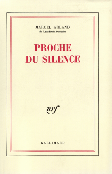Proche du silence (9782070284801-front-cover)