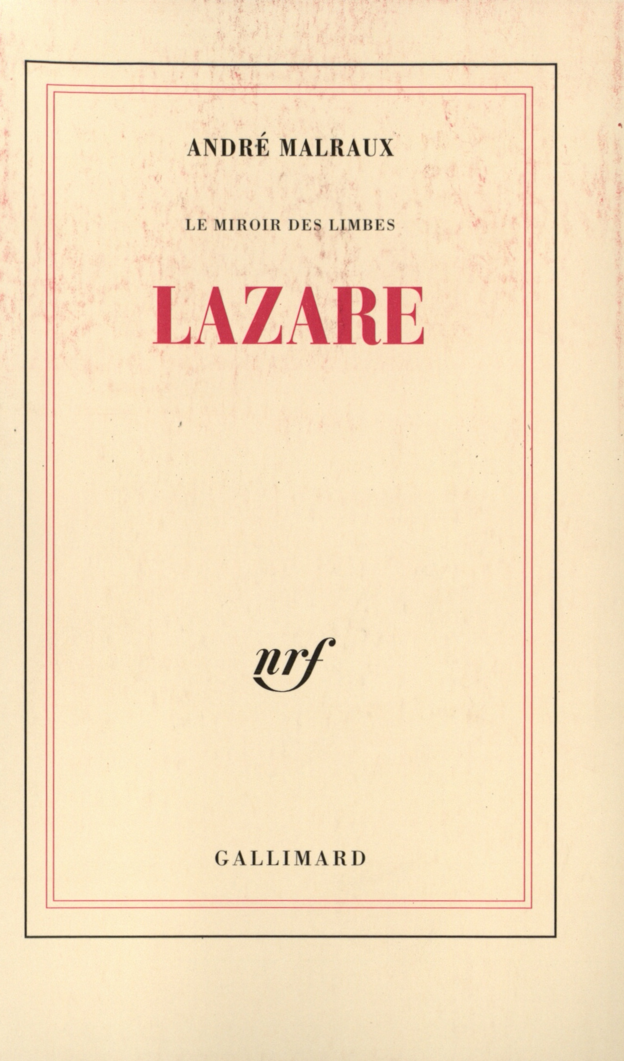 Lazare (9782070291489-front-cover)