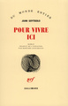 Pour vivre ici (9782070229130-front-cover)