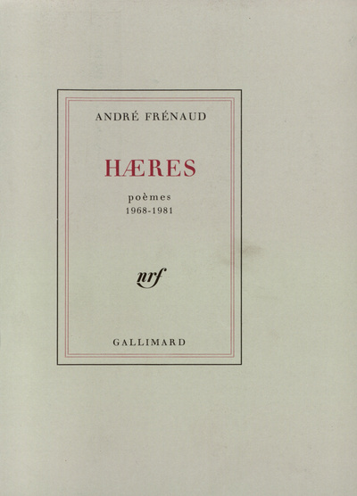 Hæres, Poèmes 1968-1981 (9782070206360-front-cover)