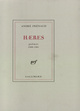 Hæres, Poèmes 1968-1981 (9782070206360-front-cover)