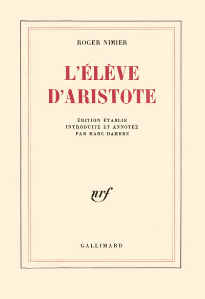 L'élève d'Aristote (9782070264919-front-cover)