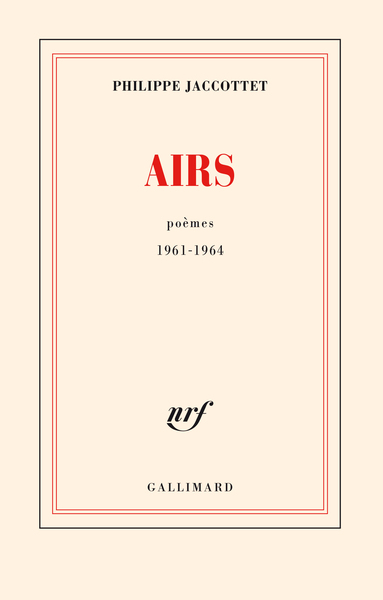 Airs, Poèmes 1961-1964 (9782070233328-front-cover)