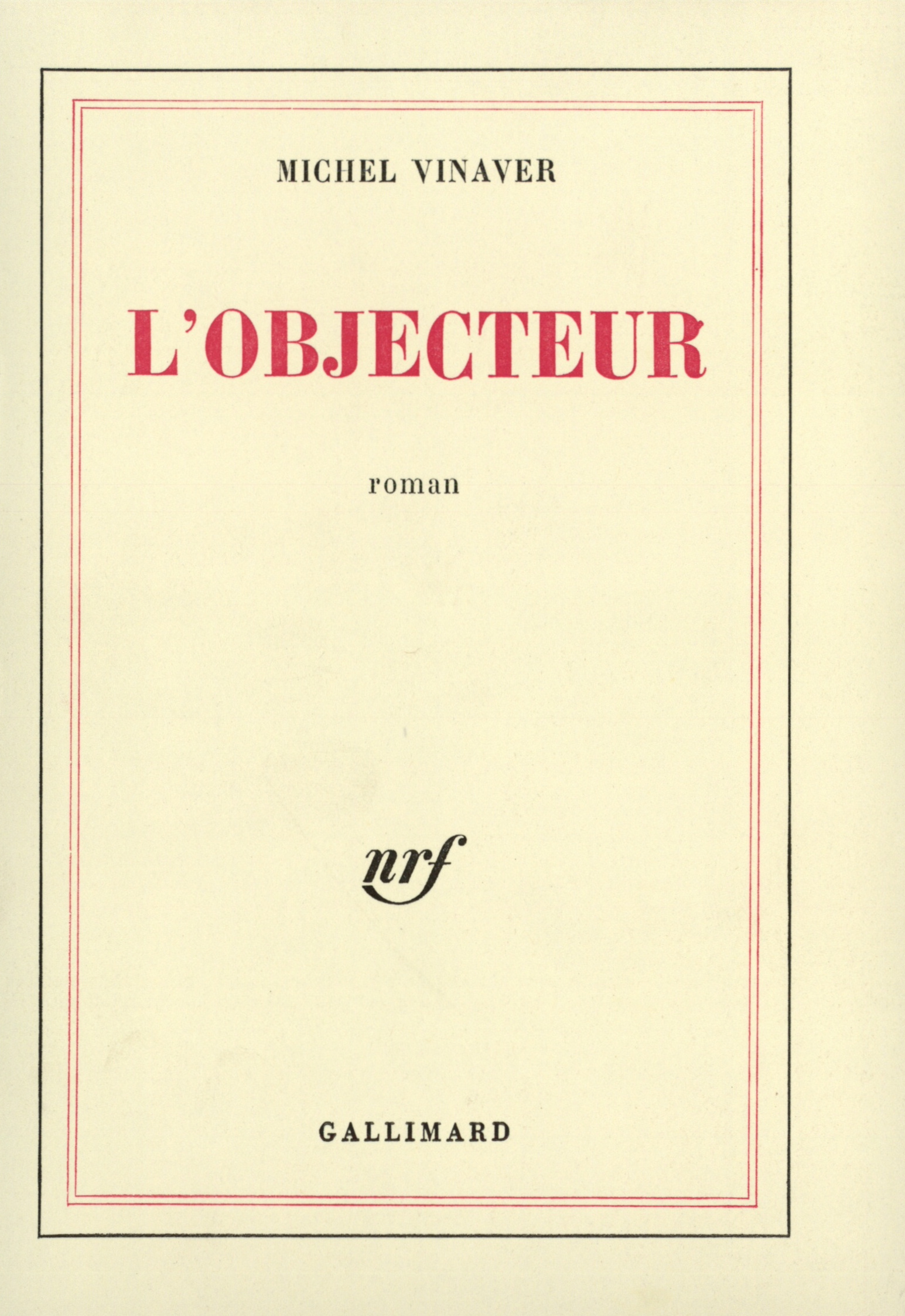 L'Objecteur (9782070265527-front-cover)