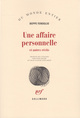 Une affaire personnelle et autres récits (9782070293223-front-cover)