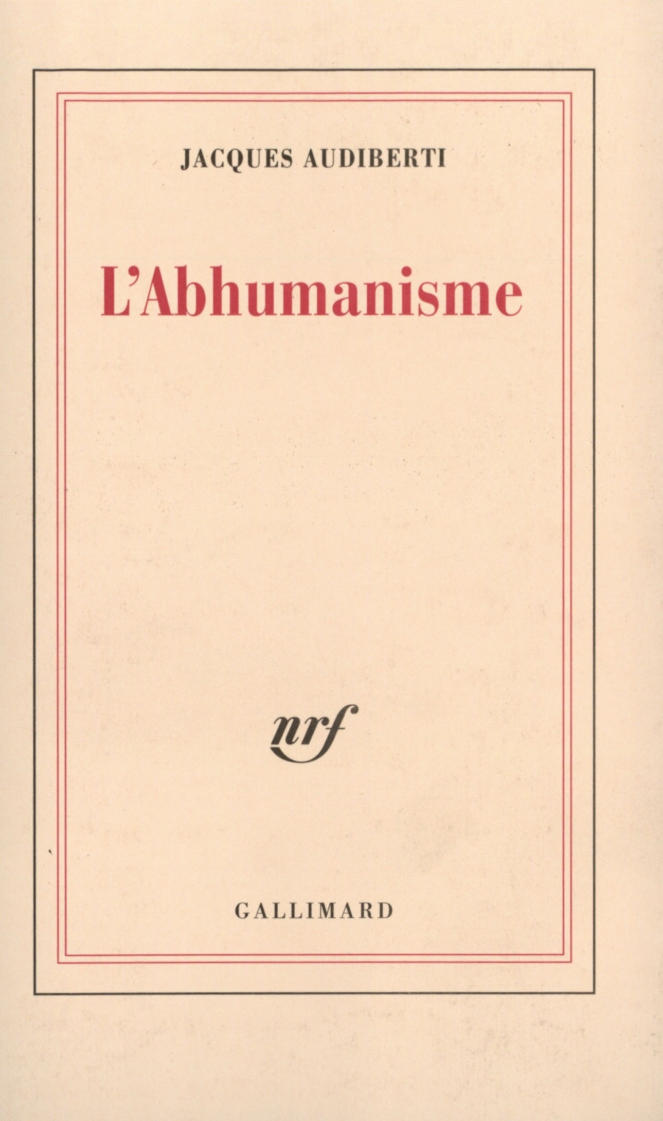 L'Abhumanisme (9782070203437-front-cover)