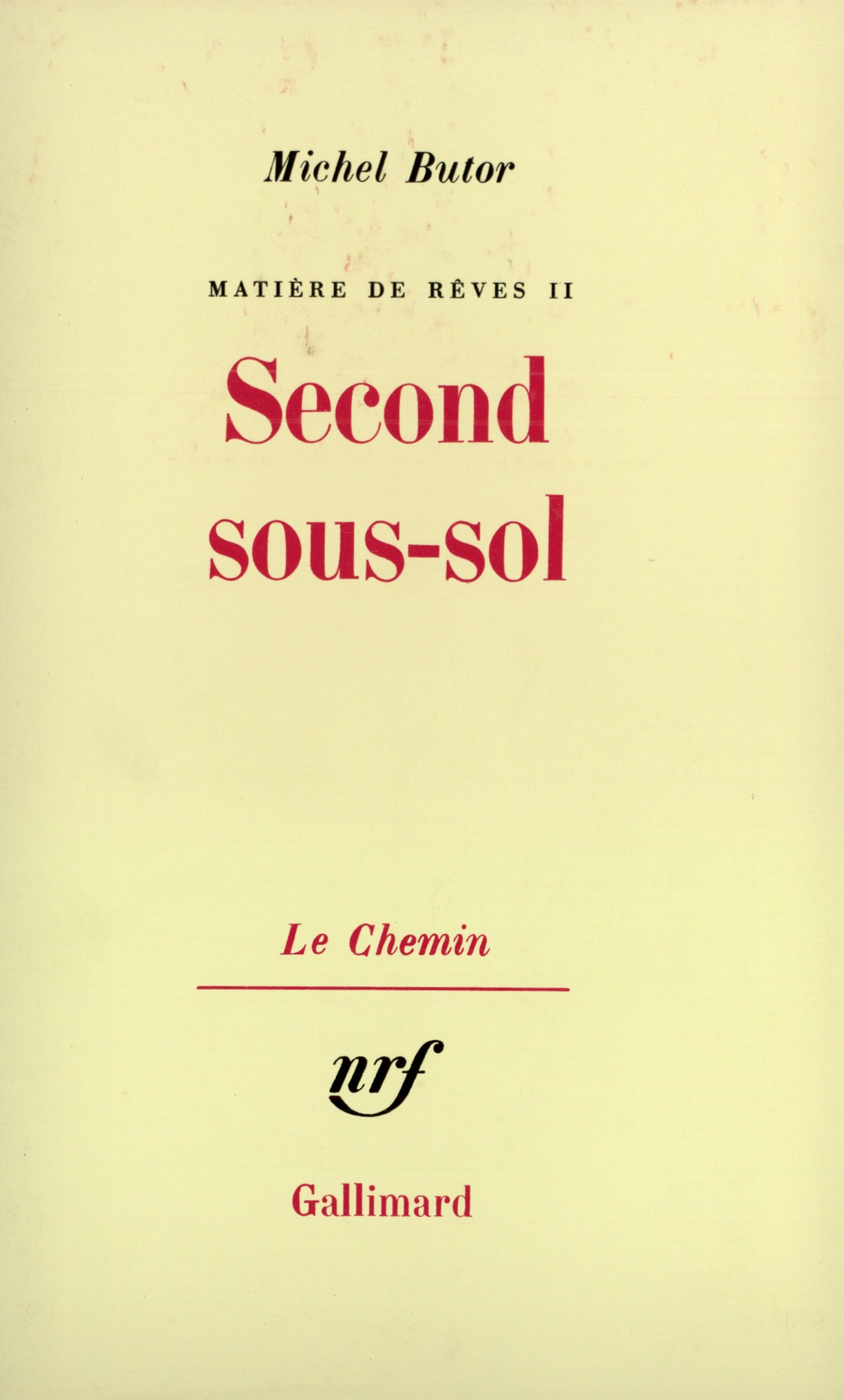 Second sous-sol (9782070294787-front-cover)