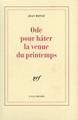 Ode pour hâter la venue du printemps (9782070278886-front-cover)