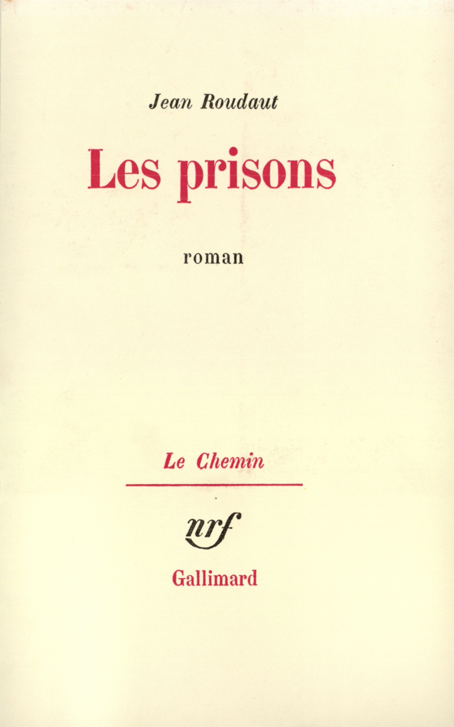 Les Prisons (9782070290772-front-cover)