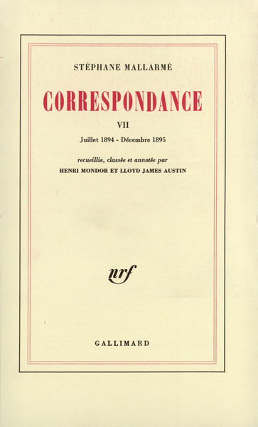 Correspondance, Juillet 1894 - Décembre 1895 (9782070264735-front-cover)