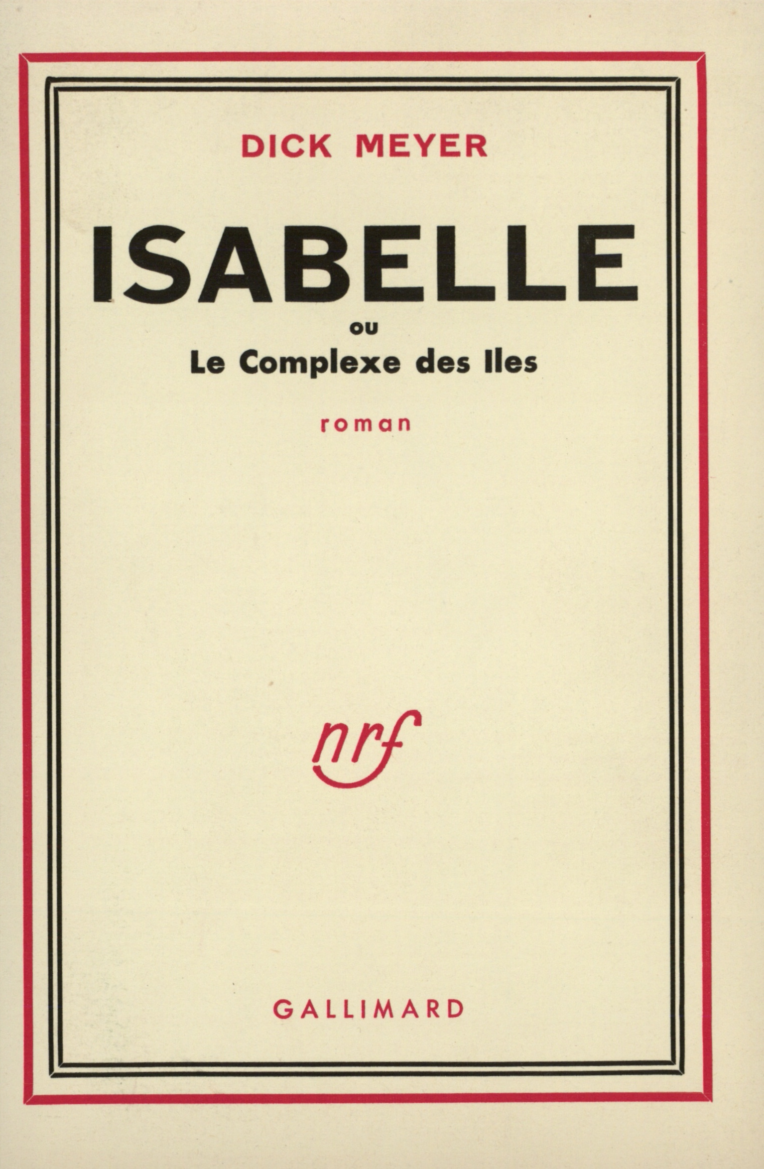 Isabelle ou Le complexe des Îles (9782070244409-front-cover)