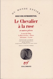 Le Chevalier à la rose et autres pièces (9782070296446-front-cover)