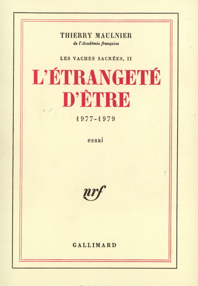 L'étrangeté d'être, (1977-1979) (9782070216598-front-cover)
