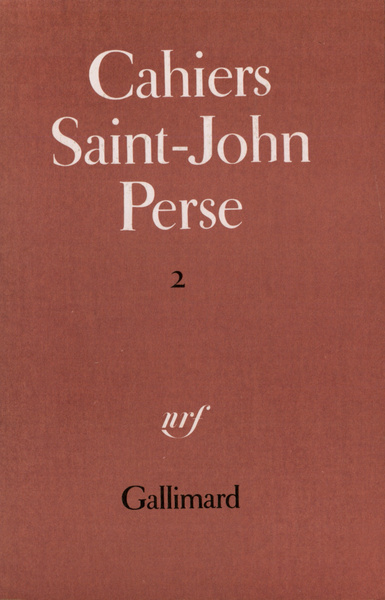 Cahiers Saint-John Perse (9782070286577-front-cover)