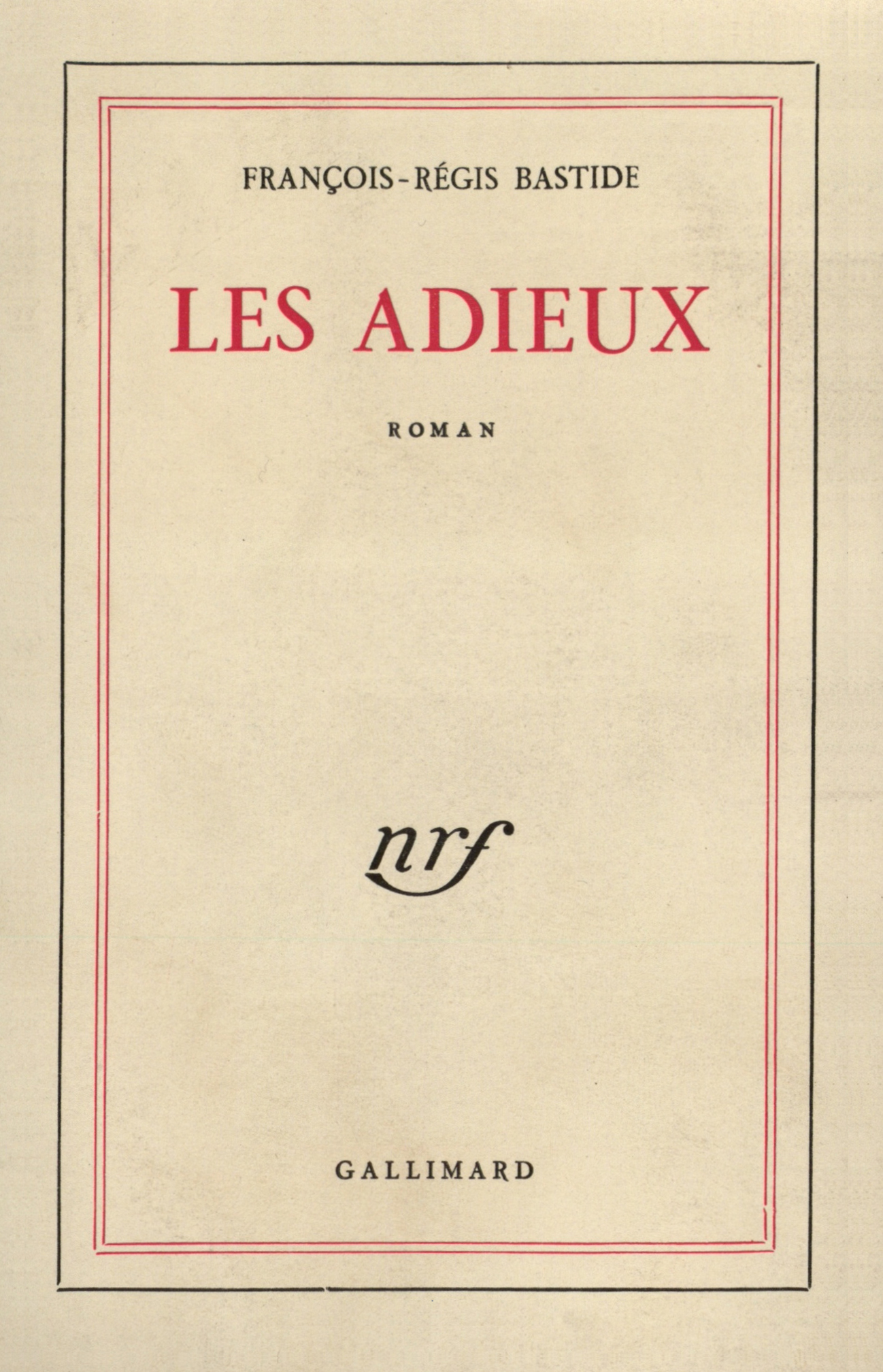 Les Adieux (9782070204731-front-cover)