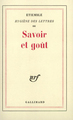 Savoir et goût (9782070222650-front-cover)