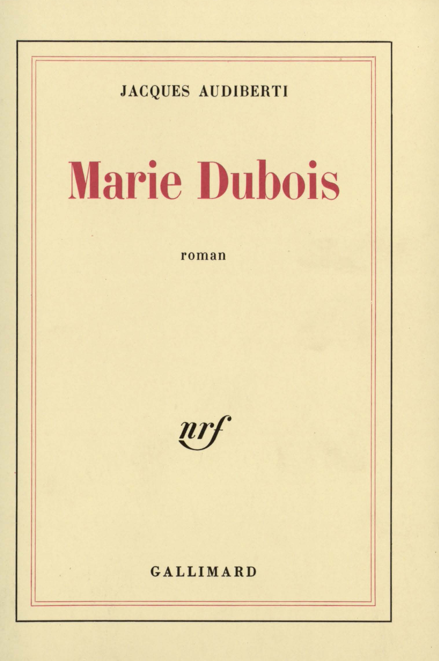 Marie Dubois (9782070203383-front-cover)