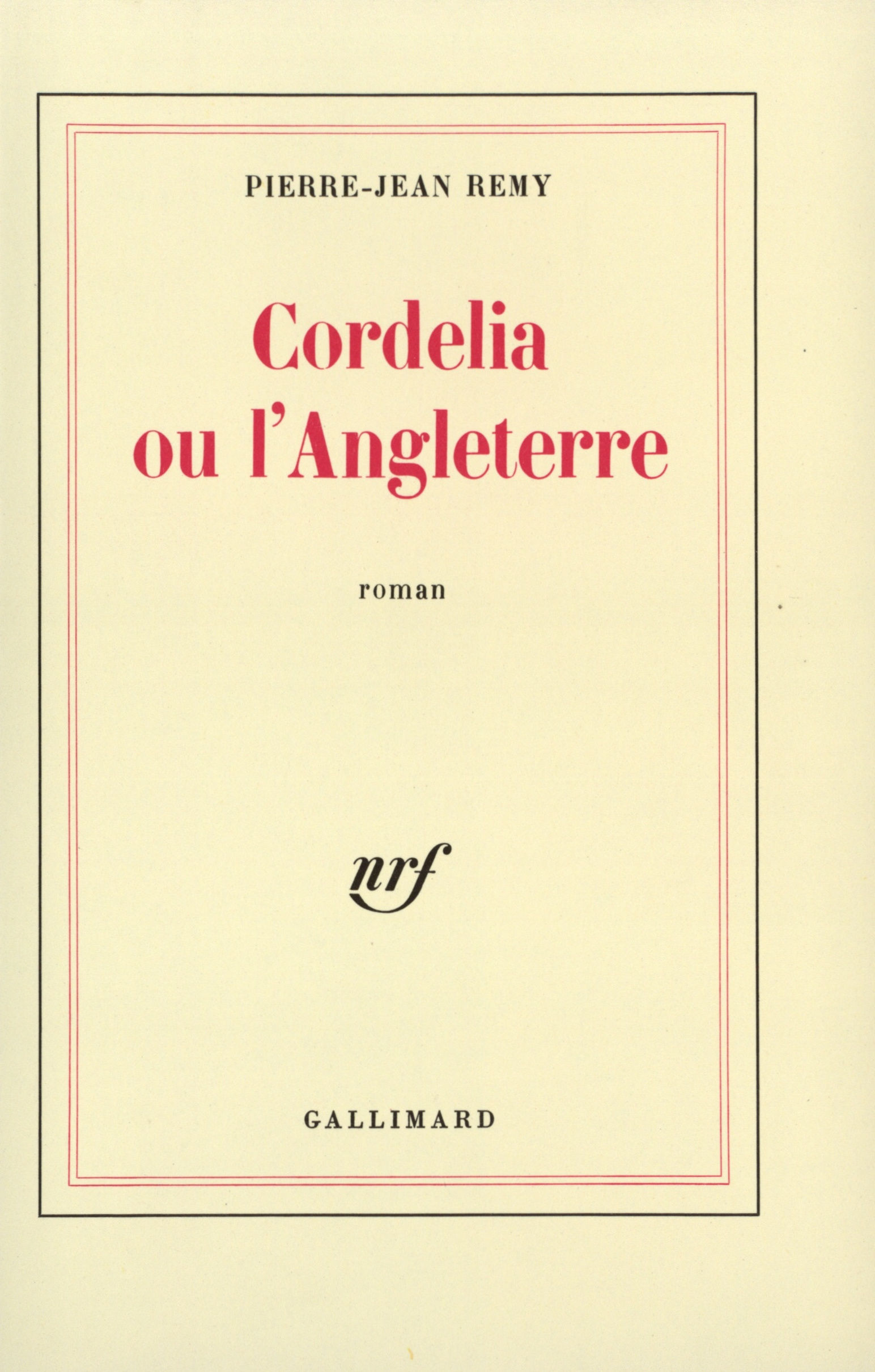 Cordelia ou l'Angleterre (9782070287635-front-cover)