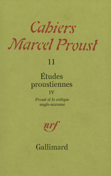 Études proustiennes (9782070248285-front-cover)