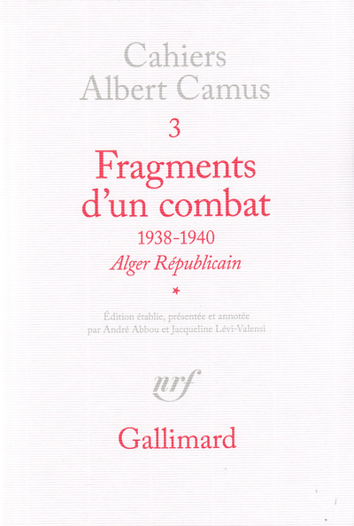 Fragments d'un combat 1938-1940, Alger Républicain. Le Soir Républicain (9782070278893-front-cover)
