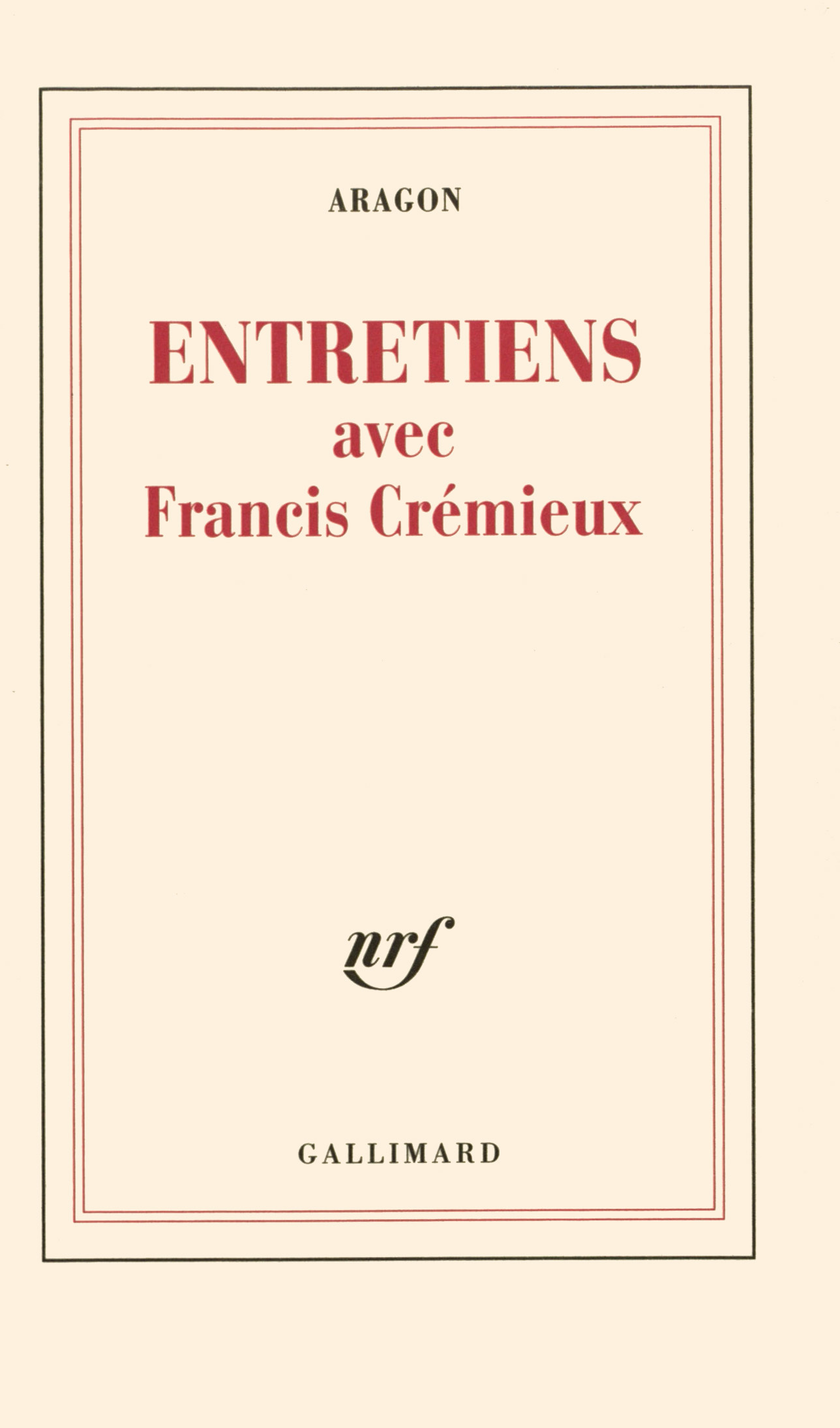 Entretiens (9782070202287-front-cover)