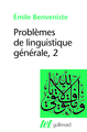 Problèmes de linguistique générale (9782070204205-front-cover)