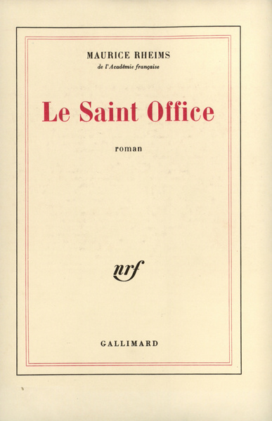 Le Saint Office (9782070253876-front-cover)