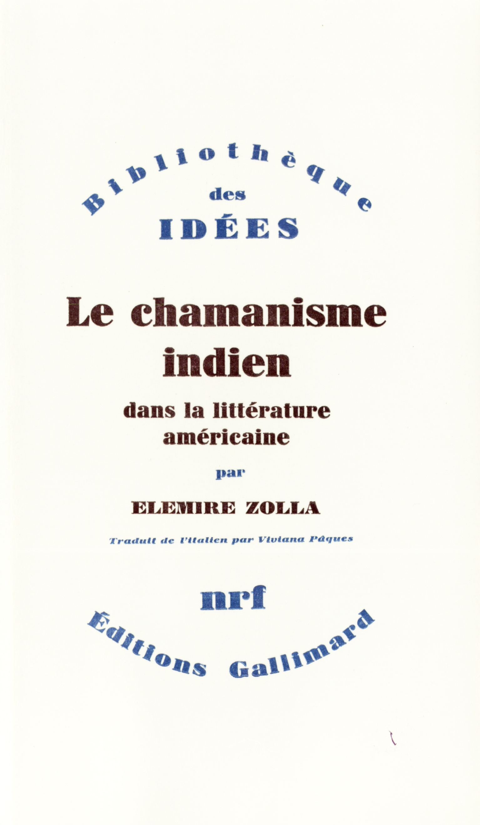 Le Chamanisme indien dans la littérature américaine (9782070289356-front-cover)