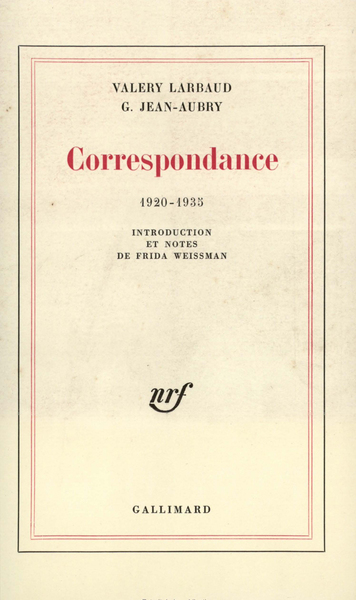 Correspondance, (1920-1935) (9782070278350-front-cover)