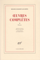 Œuvres complètes, Poésies (9782070296262-front-cover)