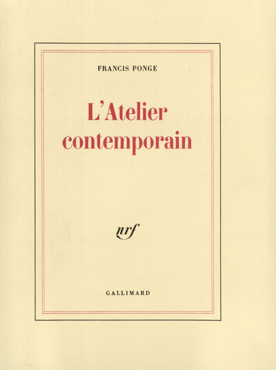 L'Atelier contemporain (9782070296309-front-cover)