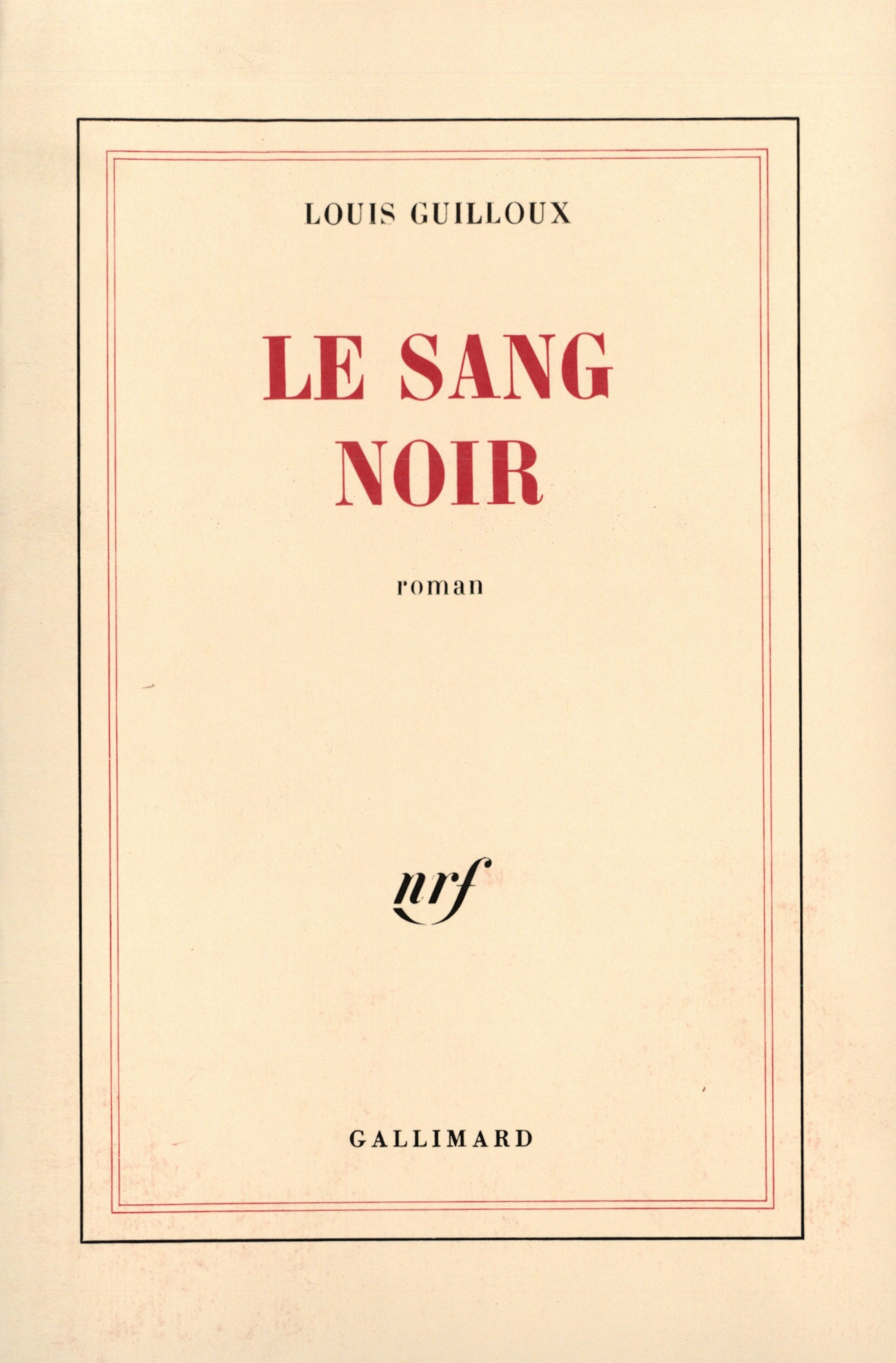 Le Sang noir (9782070230570-front-cover)