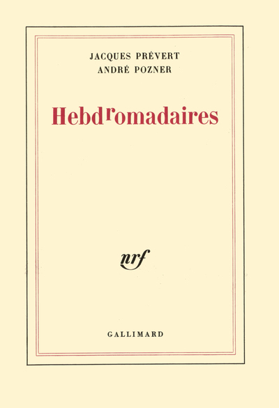 Hebdromadaires (9782070209729-front-cover)