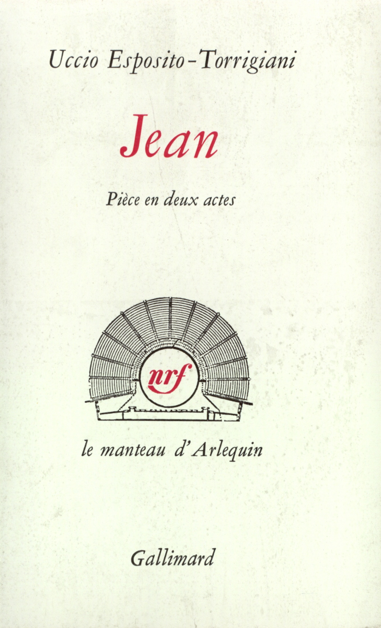 Jean, Pièce en deux actes (9782070222476-front-cover)