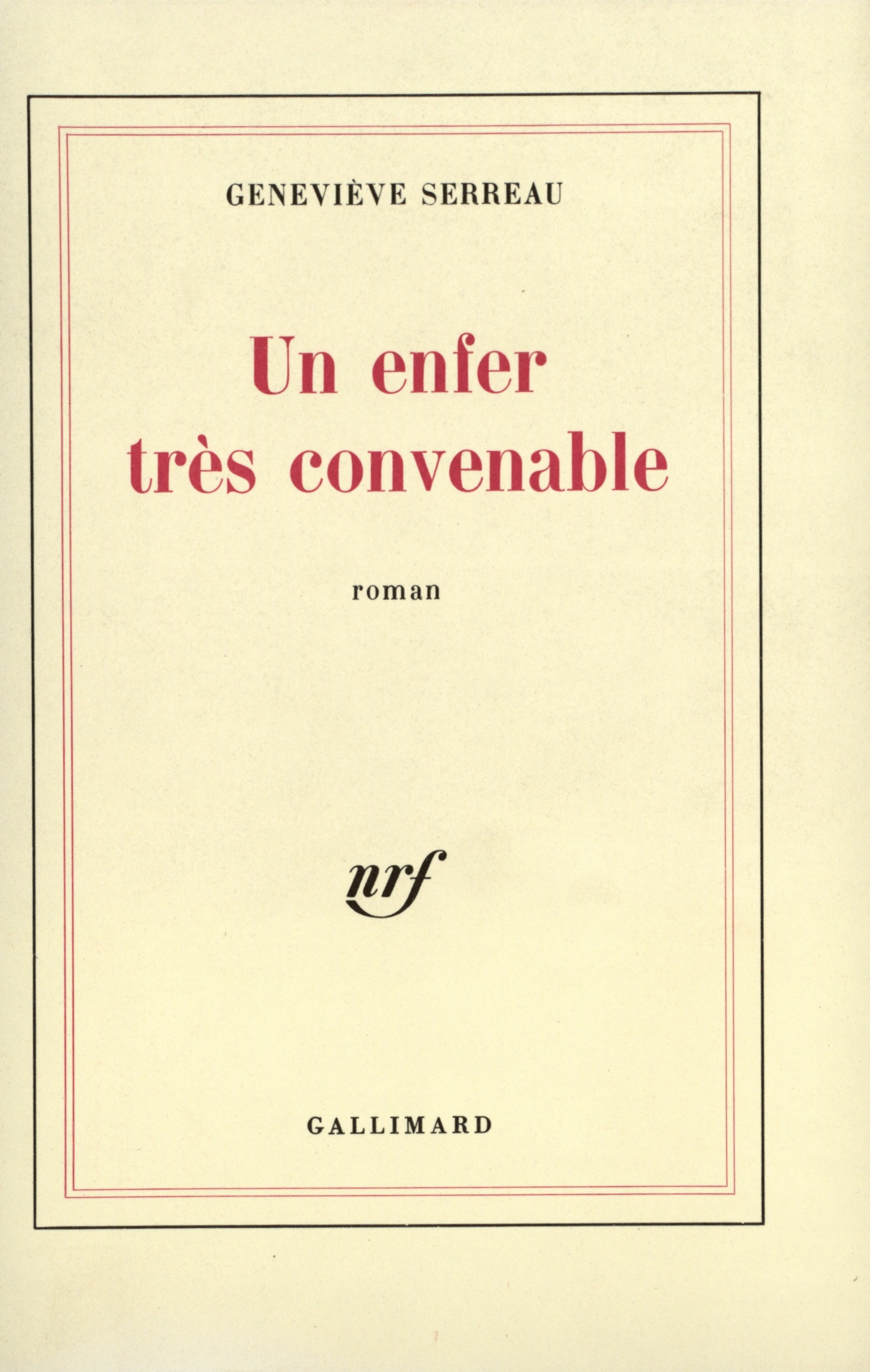 Un enfer très convenable (9782070258949-front-cover)