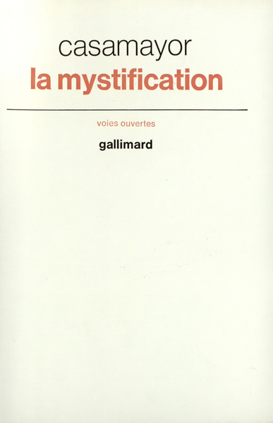 La mystification (9782070296903-front-cover)