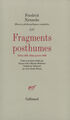 Fragments posthumes, (Début 1888 - Début janvier 1889) (9782070295371-front-cover)