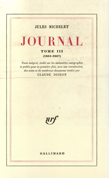 Journal, 1861-1867 (9782070282210-front-cover)
