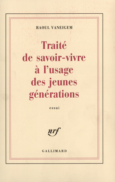 Traité de savoir-vivre à l'usage des jeunes générations (9782070264629-front-cover)