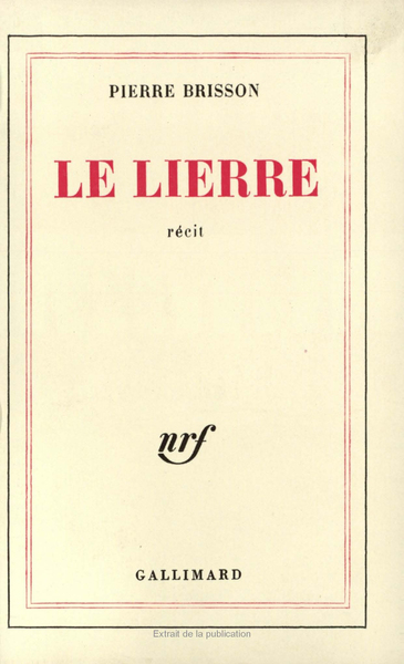 Le Lierre (9782070210305-front-cover)