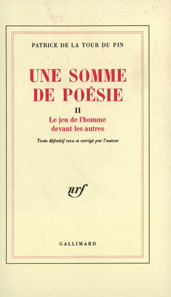 Une Somme de poésie (9782070223206-front-cover)