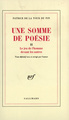 Une Somme de poésie (9782070223206-front-cover)