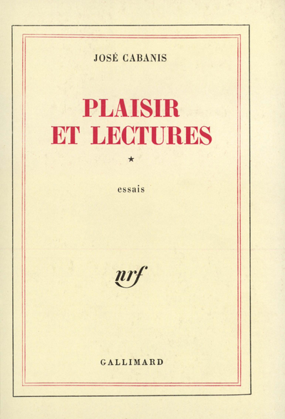 Plaisir et lectures (9782070211173-front-cover)