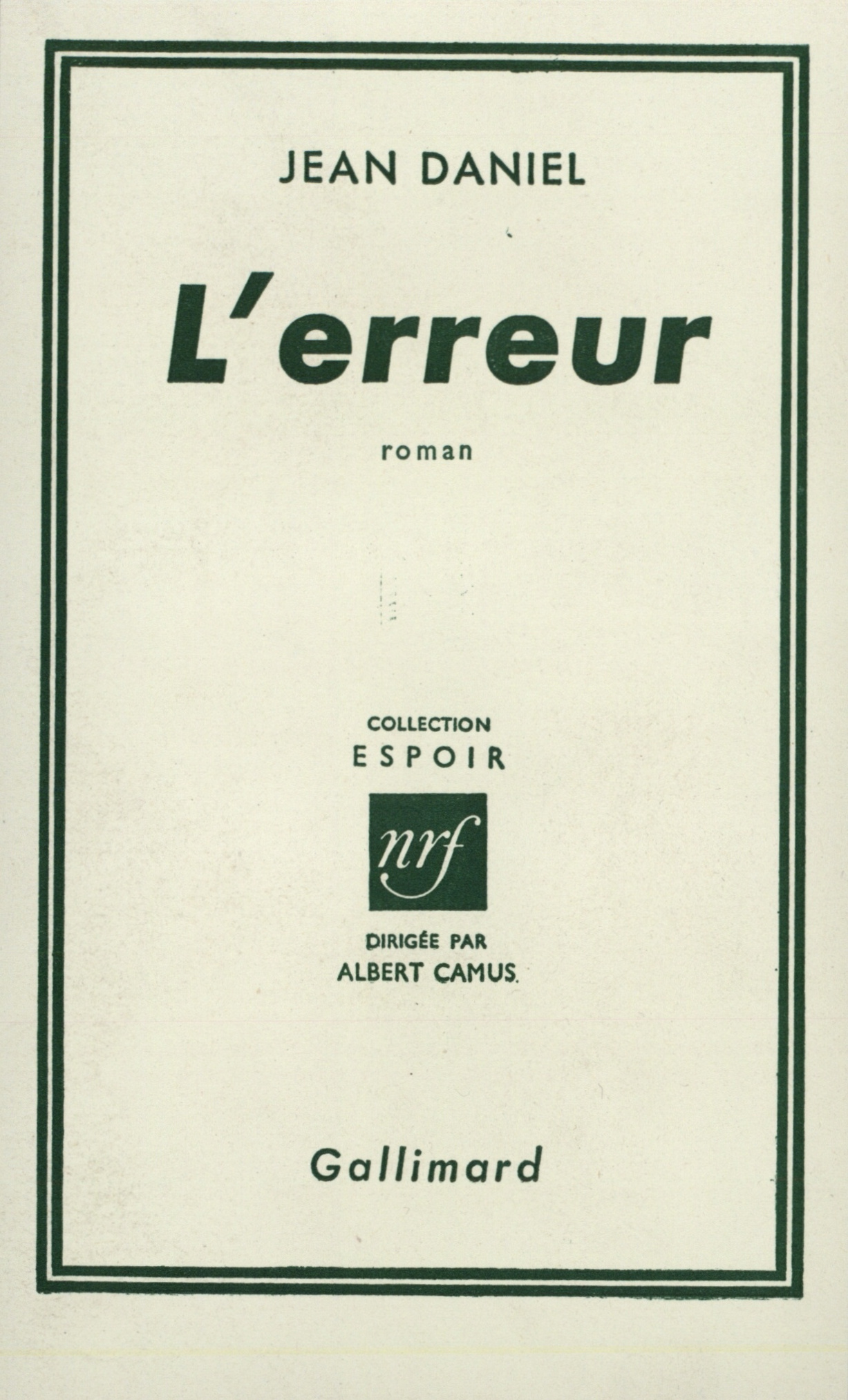 L'Erreur (9782070217441-front-cover)