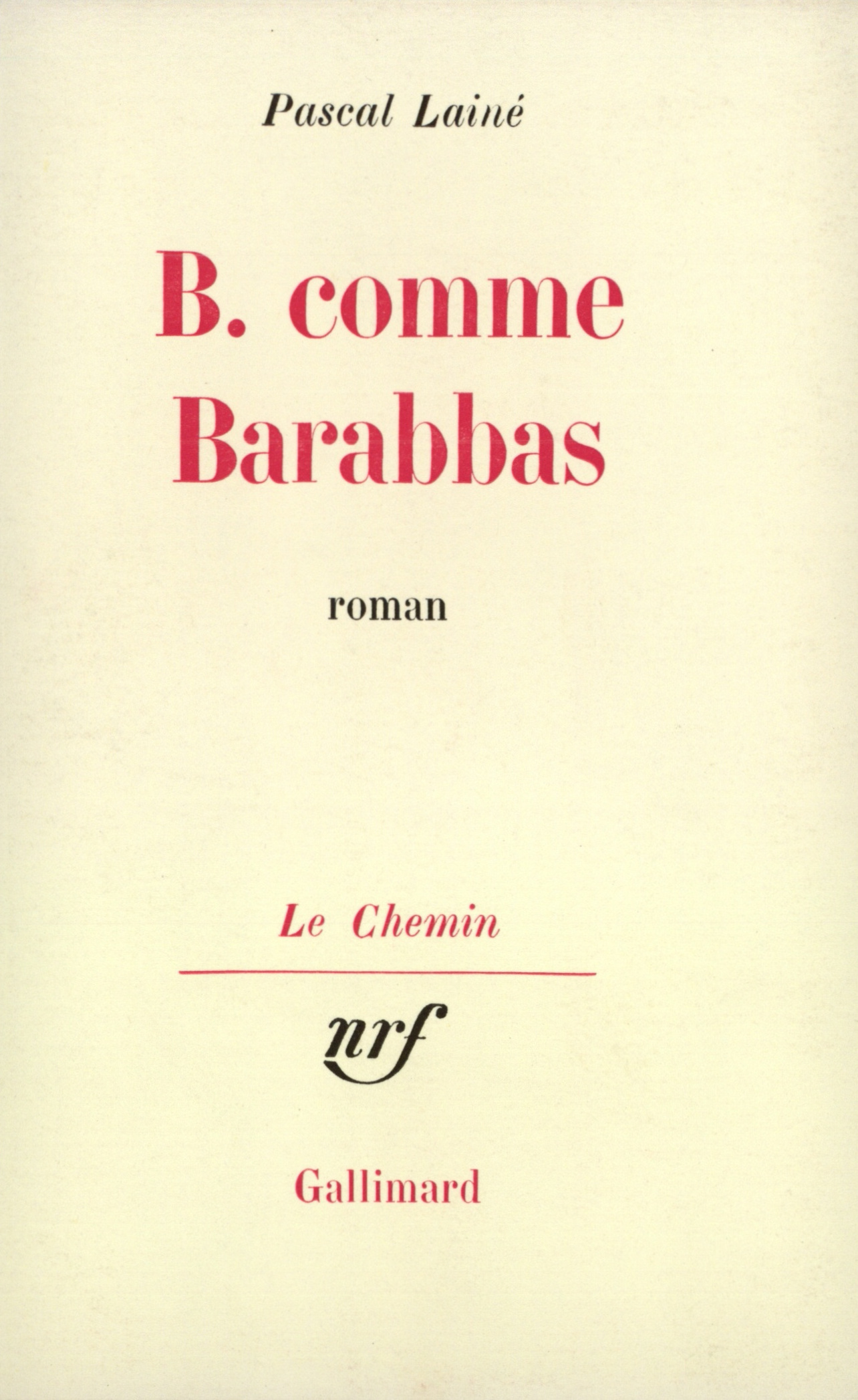 B. comme Barabbas (9782070236824-front-cover)