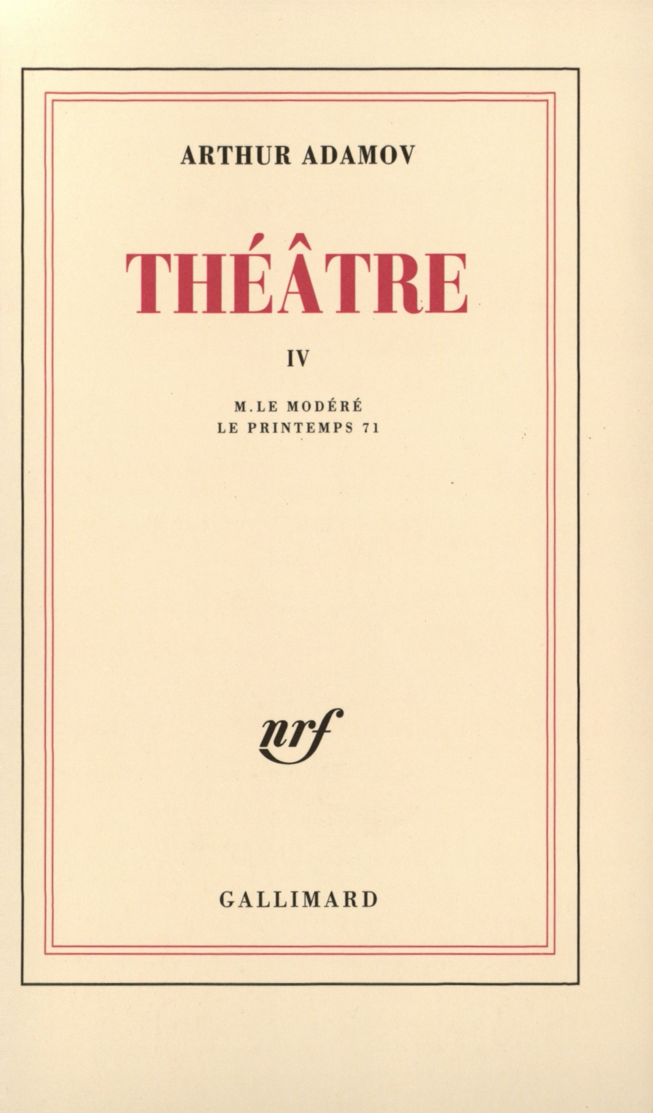 Théâtre (9782070267521-front-cover)